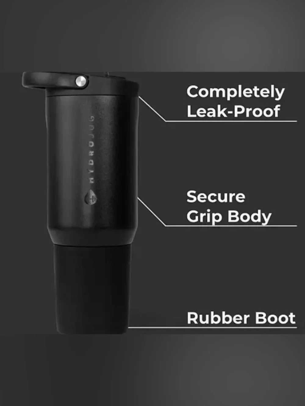 HydroJug Black Matte Insulated Tumbler